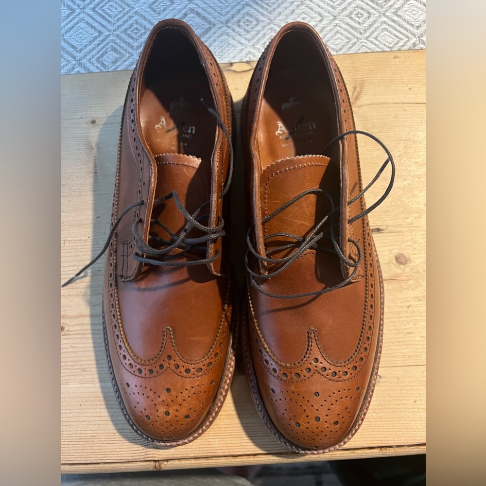 Alden JCrew J Crew Longwing Bluchers in Tobacco 7.5